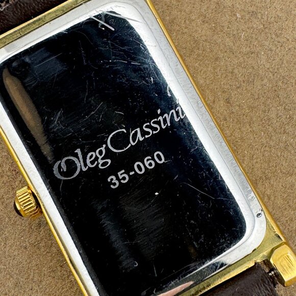 Vintage Classic Reto Oleg Cassini Tank Style Watchwith Roman Numerals main image 4